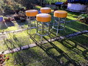 4x Vintage barkruk