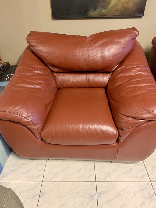 Natuzzi Bordeaux Sofa Set 1 Zits, 2 Zits, 3 Zits