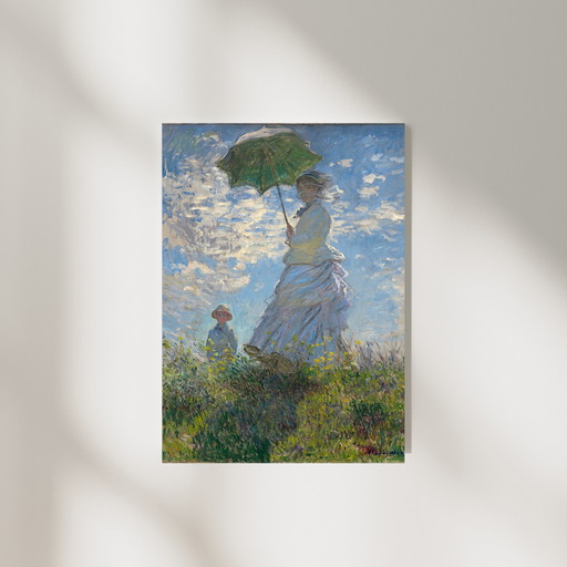 Claude Monet - Woman with a parasol (Madame Monet and her son)