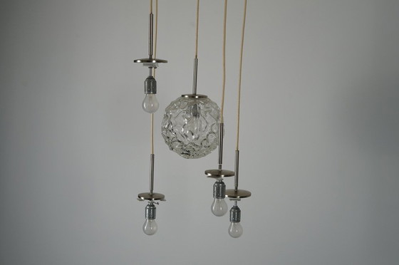 Image 1 of Grote cascade-plafondlamp uit het Mid-Century , van Doria, jaren 60