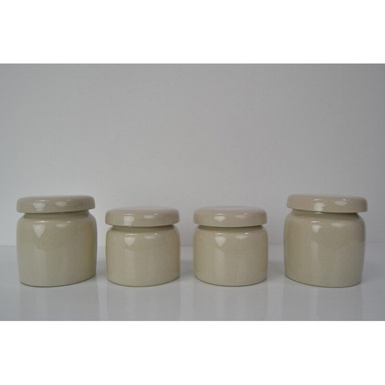 Image 1 of Set van 4 vintage keramische blikken van Ditmar Urbach, Tsjecho-Slowakije jaren 1930