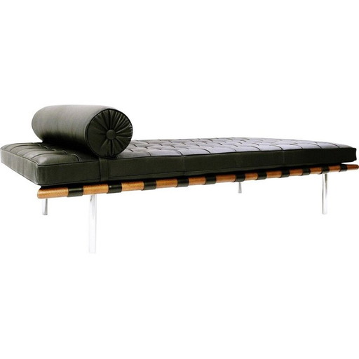 Lederen daybed model "Barcelona" van Ludwig Mies van der Rohe voor Knoll Mid Century