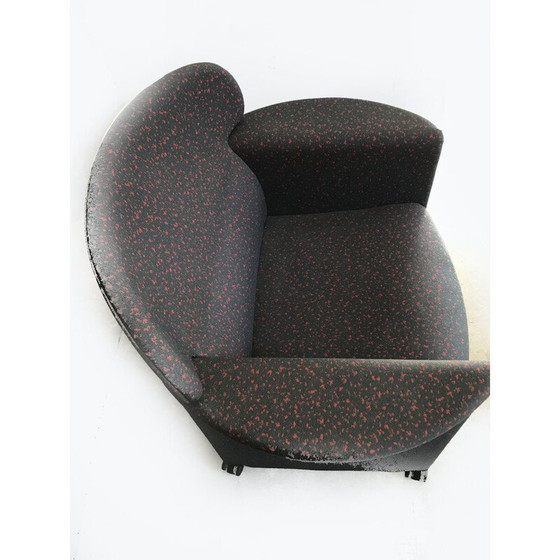 Image 1 of Vintage Italiaanse fauteuil in stof - jaren '80