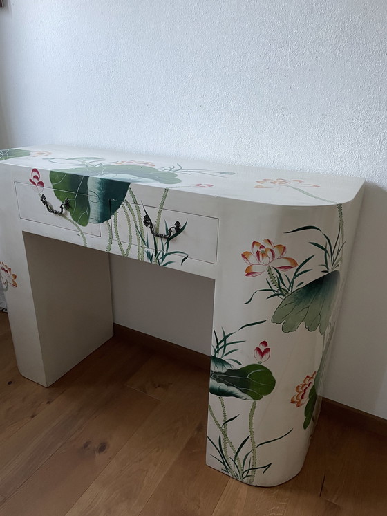 Image 1 of Kaptafel / console / dressoir Handbeschilderd