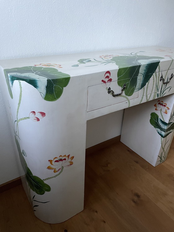 Image 1 of Kaptafel / console / dressoir Handbeschilderd