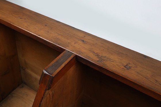 Image 1 of Antieke 19e eeuwse rustieke Franse trog of alternatieve opberger in grenenhout