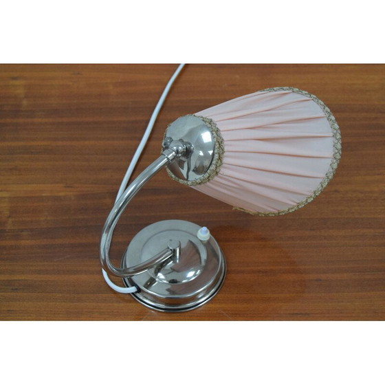 Image 1 of Vintage verchroomde art deco tafellamp, Tsjechië 1930