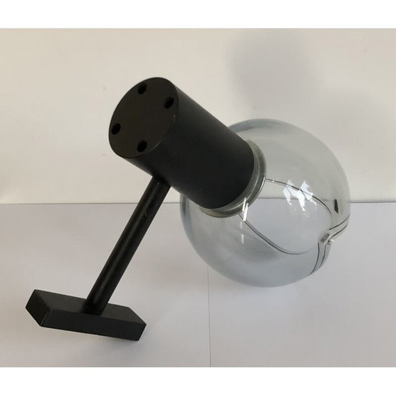 Image 1 of Vintage wandlamp in grijs getint Murano glas van Flavio Poli, Italië 1960