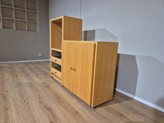 Image 1 of Hulsta Castelijn Tv Meubel - Tv Trolley - Wit - Eikenhout