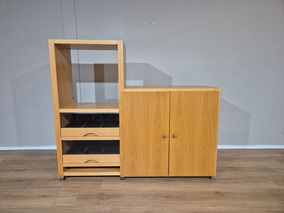 Image 1 of Hulsta Castelijn Tv Meubel - Tv Trolley - Wit - Eikenhout