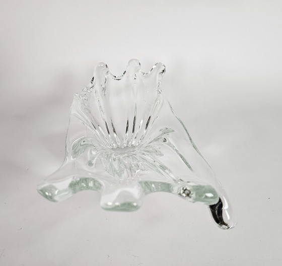 Image 1 of Murano - transparant glas - vaas - Italie - 3e kwart 20e eeuw