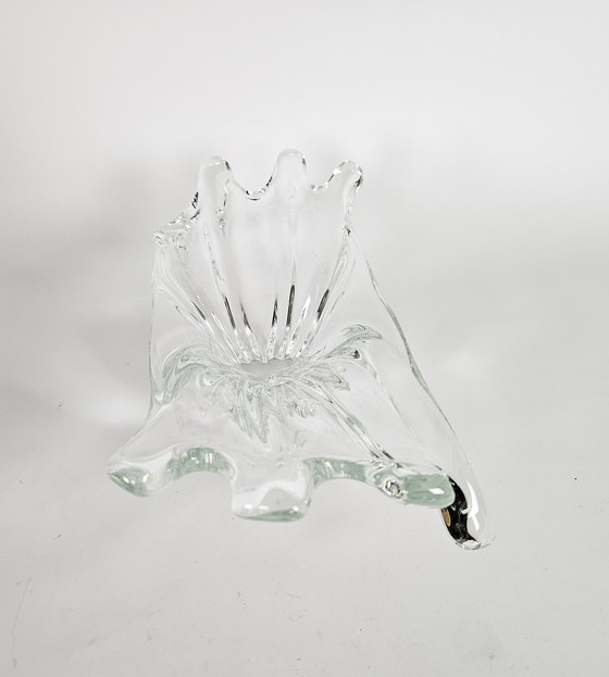 Image 1 of Murano - transparant glas - vaas - Italie - 3e kwart 20e eeuw