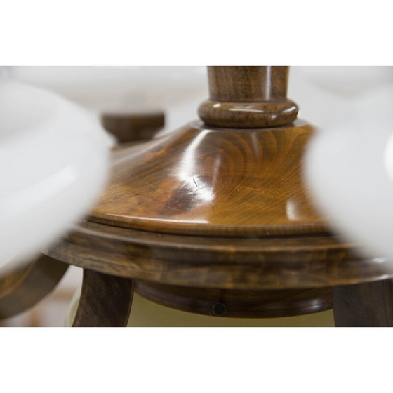 Image 1 of Vintage Art Deco houten kroonluchter, 1920