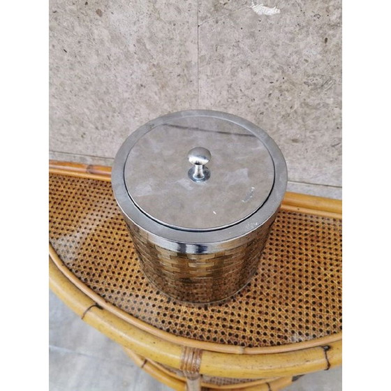 Image 1 of Vintage ijsemmer van messing en staal, Italië 1970