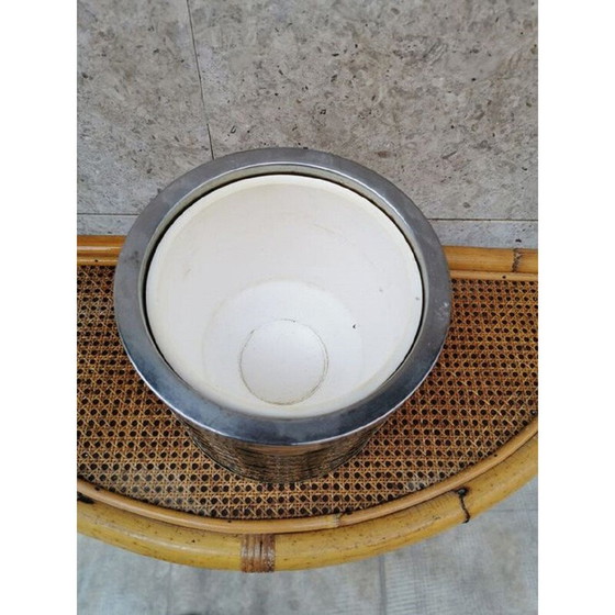 Image 1 of Vintage ijsemmer van messing en staal, Italië 1970