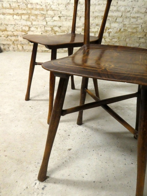 Zeldzaam paar stoelen van Jacob en Josef Kohn