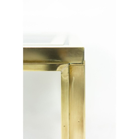 Image 1 of Paar vintage verguld messing bijzettafeltjes van Maison Iiwans, 1970