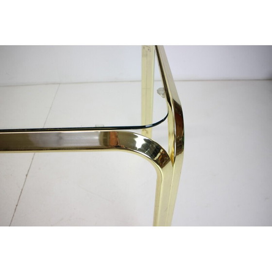 Image 1 of Vintage tafel van messing en glas, Duitsland 1970