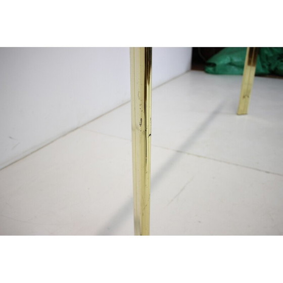 Image 1 of Vintage tafel van messing en glas, Duitsland 1970