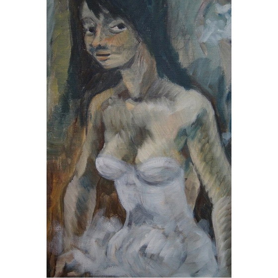 Image 1 of Scandinavisch vintage olieverfschilderij door Ebbe Hoglund, Zweden 1960