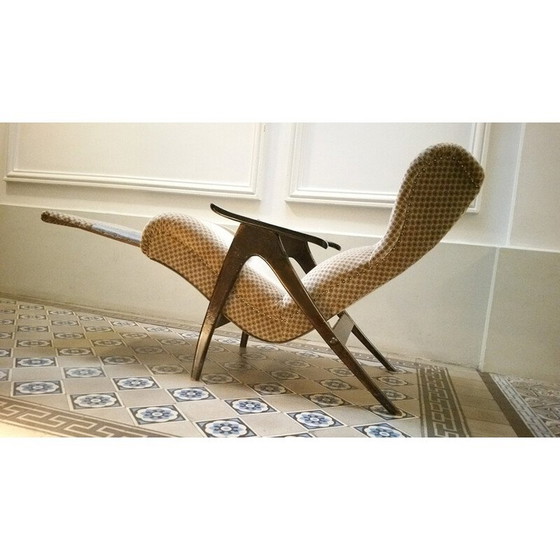 Image 1 of Wing loungestoel met relaxsysteem - 1950