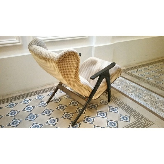 Image 1 of Wing loungestoel met relaxsysteem - 1950