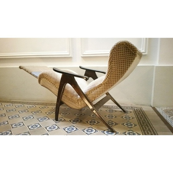 Image 1 of Wing loungestoel met relaxsysteem - 1950