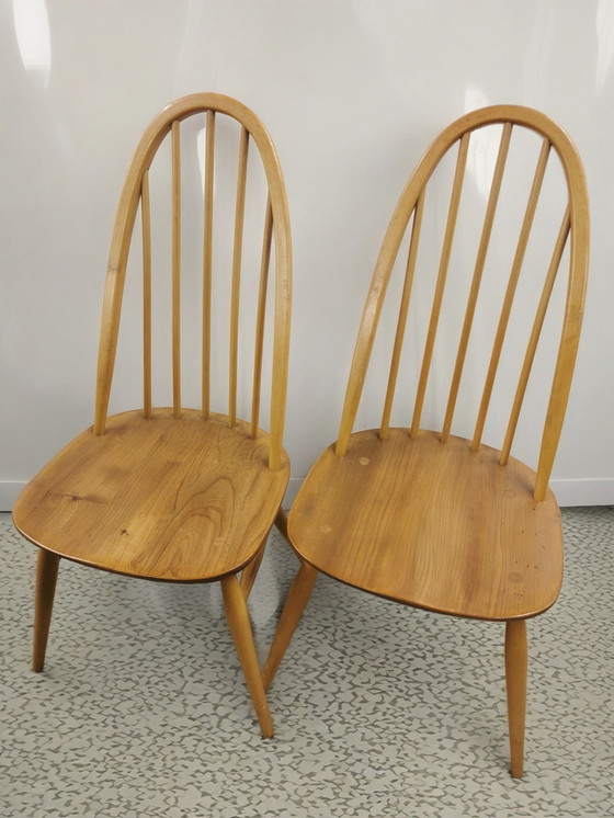 Image 1 of Ercol Quaker Eetkamerstoelen. Model 365. Set van 4