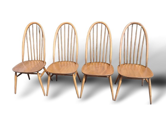 Image 1 of Ercol Quaker Eetkamerstoelen. Model 365. Set van 4