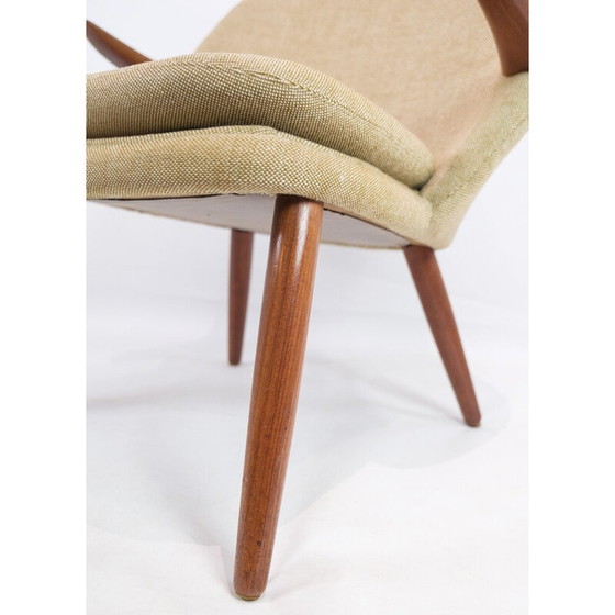 Image 1 of Paar vintage teakhouten en wollen fauteuils van Kurt Olsen voor Glostrup Møbelfabrik, 1960