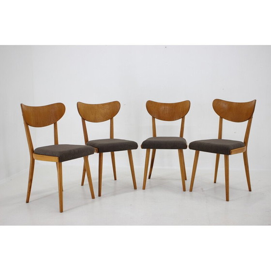 Image 1 of Set van 4 vintage stoelen, Tsjecho-Slowakije 1950