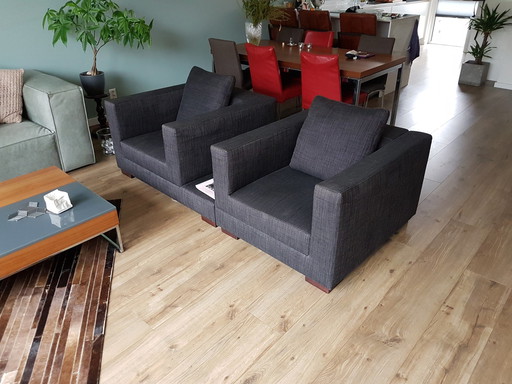 Twee Donkergrijze Fauteuils - Modern, Comfortabel