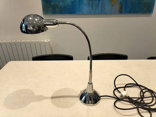 Jumo lamp verchroomd metaal met flexibele arm