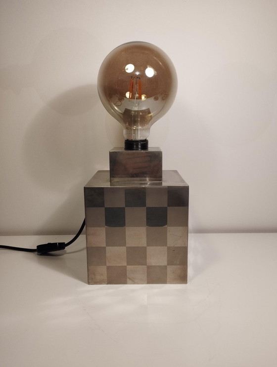 Image 1 of Kubuslamp - Damier Toegeschreven aan Françoise Sée - Space Age Design - Vintage jaren 60 / 70 Sixties - Seventies - Vintage