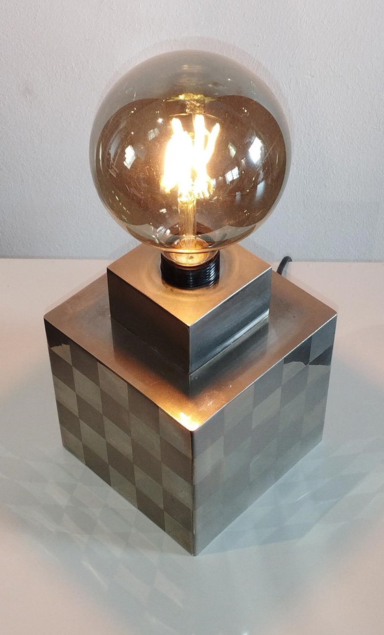 Image 1 of Kubuslamp - Damier Toegeschreven aan Françoise Sée - Space Age Design - Vintage jaren 60 / 70 Sixties - Seventies - Vintage