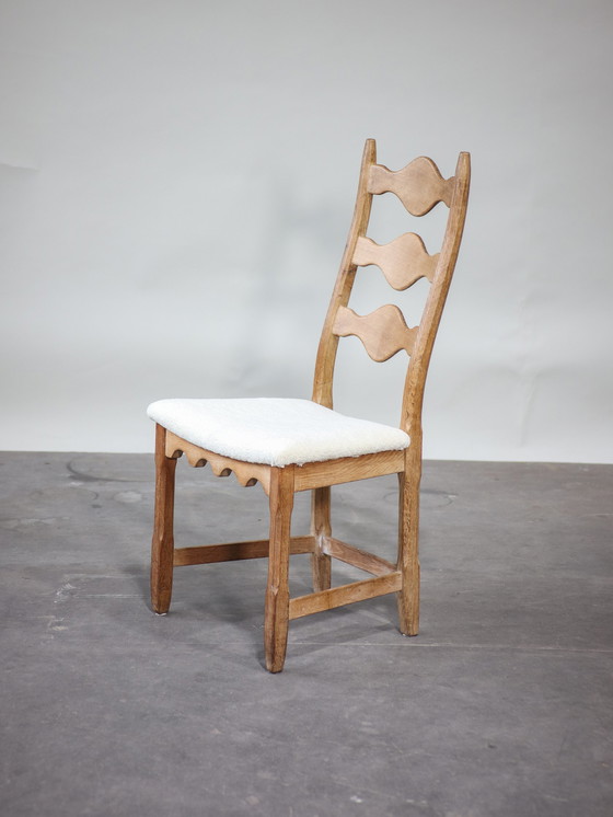 Image 1 of 6x Eetkamerstoelen Henning Kjaernulf eiken