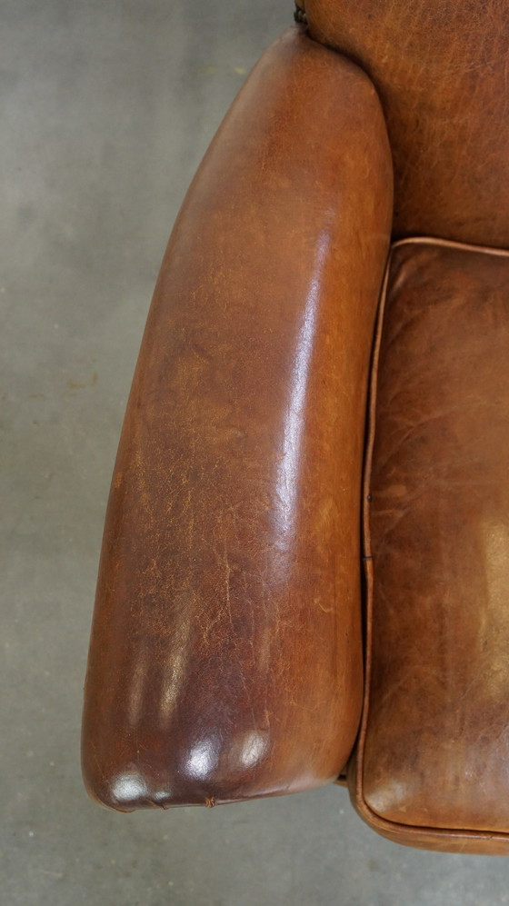 Image 1 of 2 X Vintage Schapenleren Armchair/ Fauteuil