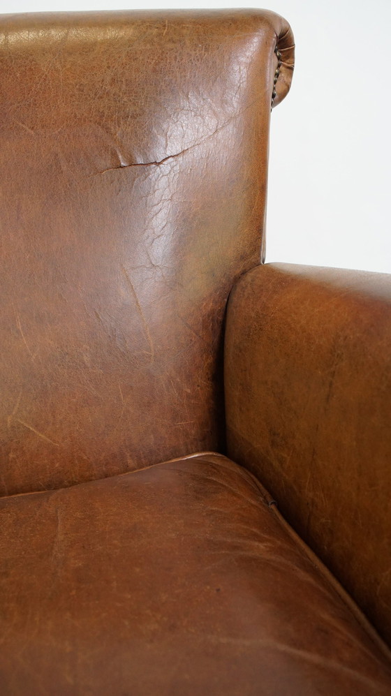 Image 1 of 2 X Vintage Schapenleren Armchair/ Fauteuil