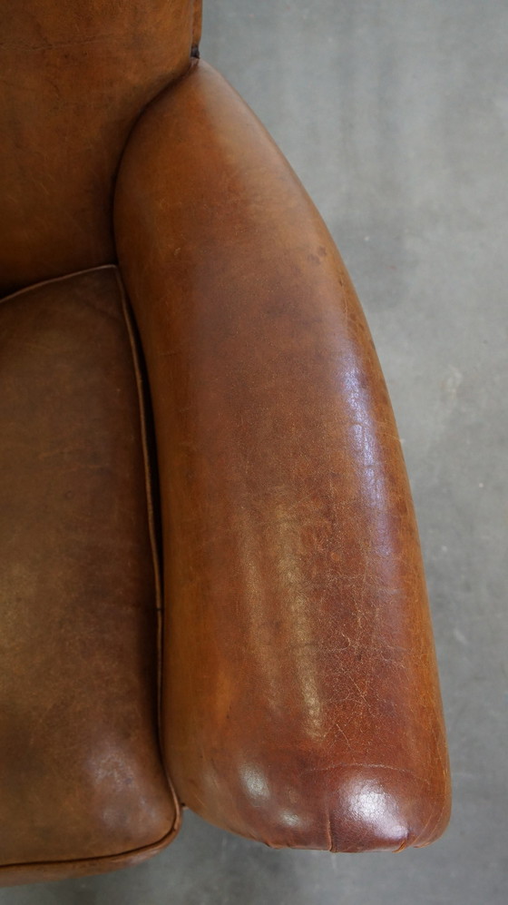 Image 1 of 2 X Vintage Schapenleren Armchair/ Fauteuil