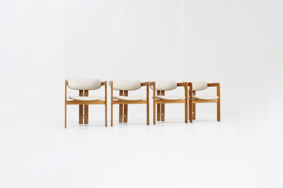 Image 1 of Pamplona Eetkamer Stoelen Van Augusto Savini Voor Pozzi Italië 1965, Set Van 4