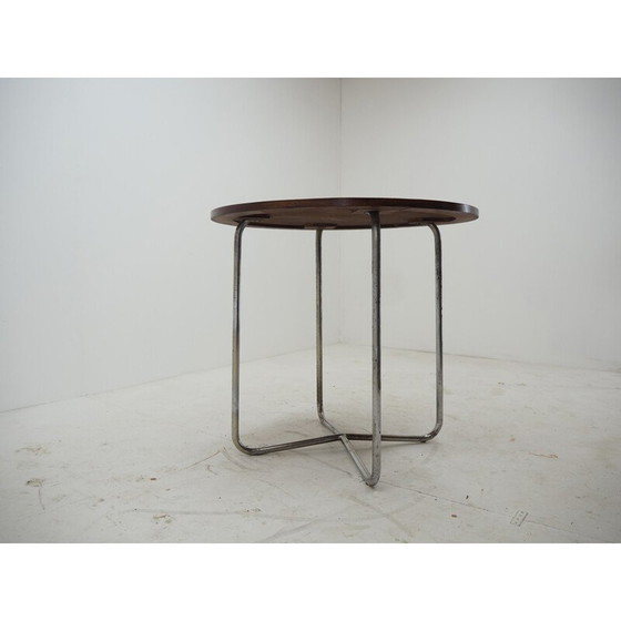 Image 1 of Vintage Bauhaus chromen tafel door Robert Slezak 1940