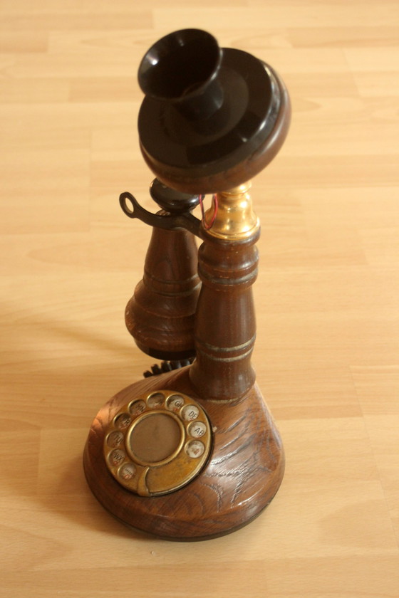 Image 1 of Kandelaar Telefoon Made In Usa - Vintage Uit De Jaren '70