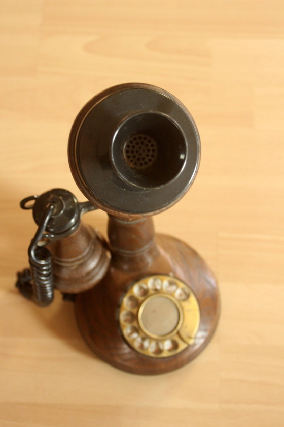 Image 1 of Kandelaar Telefoon Made In Usa - Vintage Uit De Jaren '70