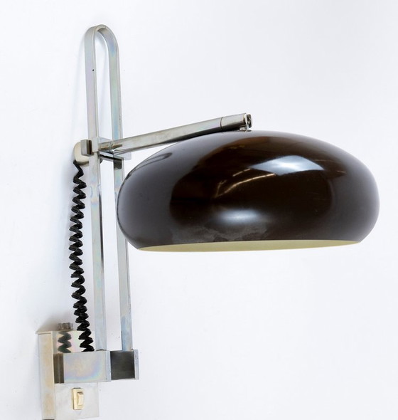 Image 1 of Bauhaus Stijl Chromen Verstelbare Wandlamp