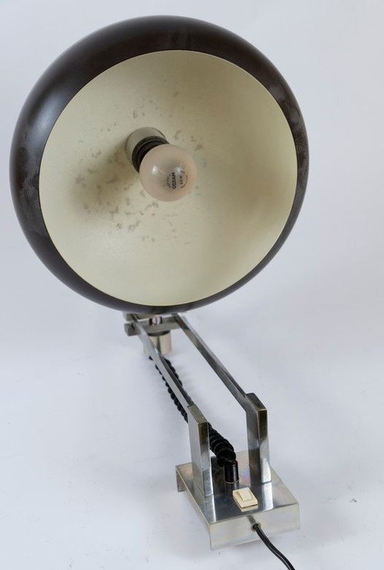 Image 1 of Bauhaus Stijl Chromen Verstelbare Wandlamp