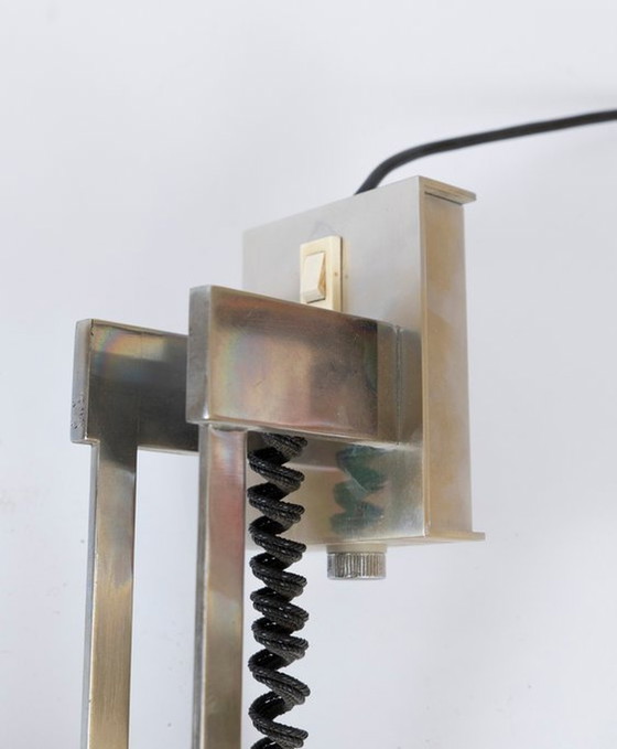 Image 1 of Bauhaus Stijl Chromen Verstelbare Wandlamp