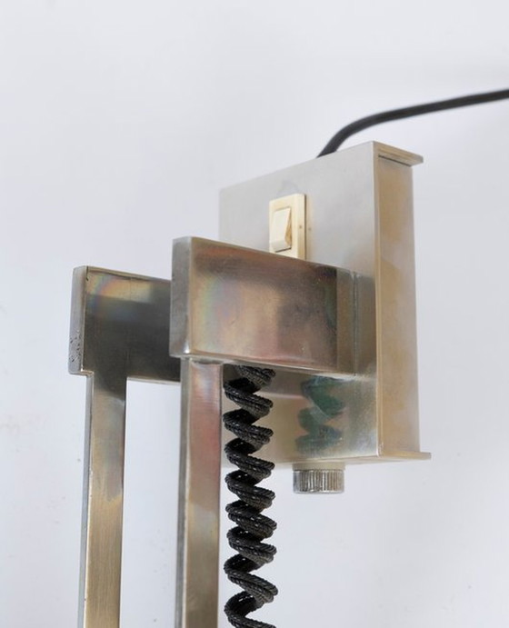 Image 1 of Bauhaus Stijl Chromen Verstelbare Wandlamp