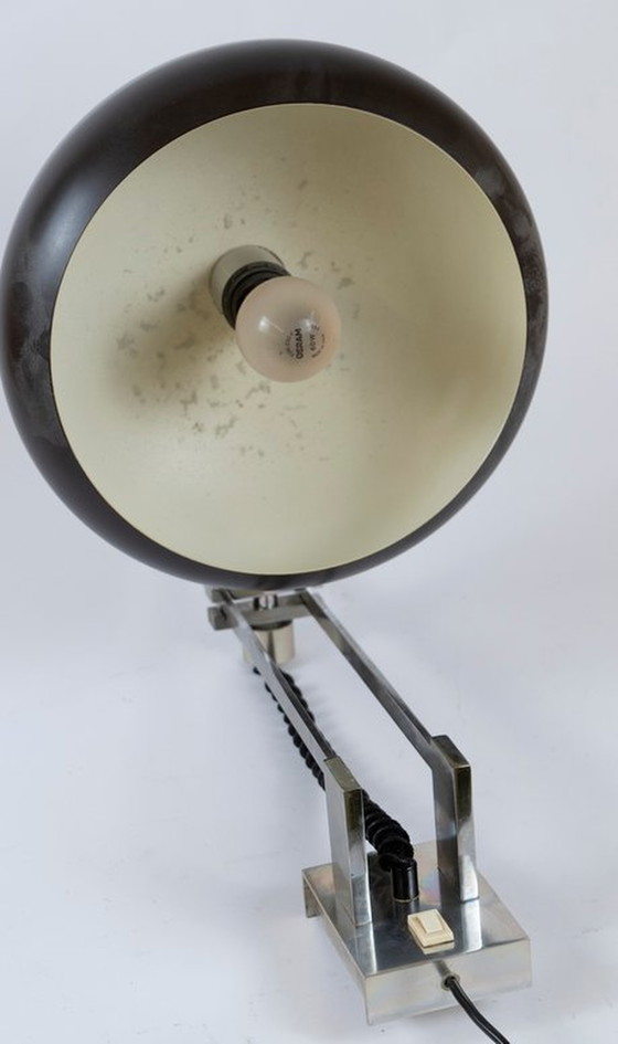 Image 1 of Bauhaus Stijl Chromen Verstelbare Wandlamp