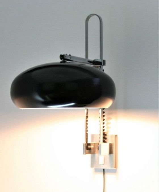 Image 1 of Bauhaus Stijl Chromen Verstelbare Wandlamp