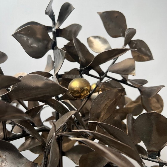 Image 1 of Paar vintage decoratieve stalen bomen van Blacksmith, Engeland 1970